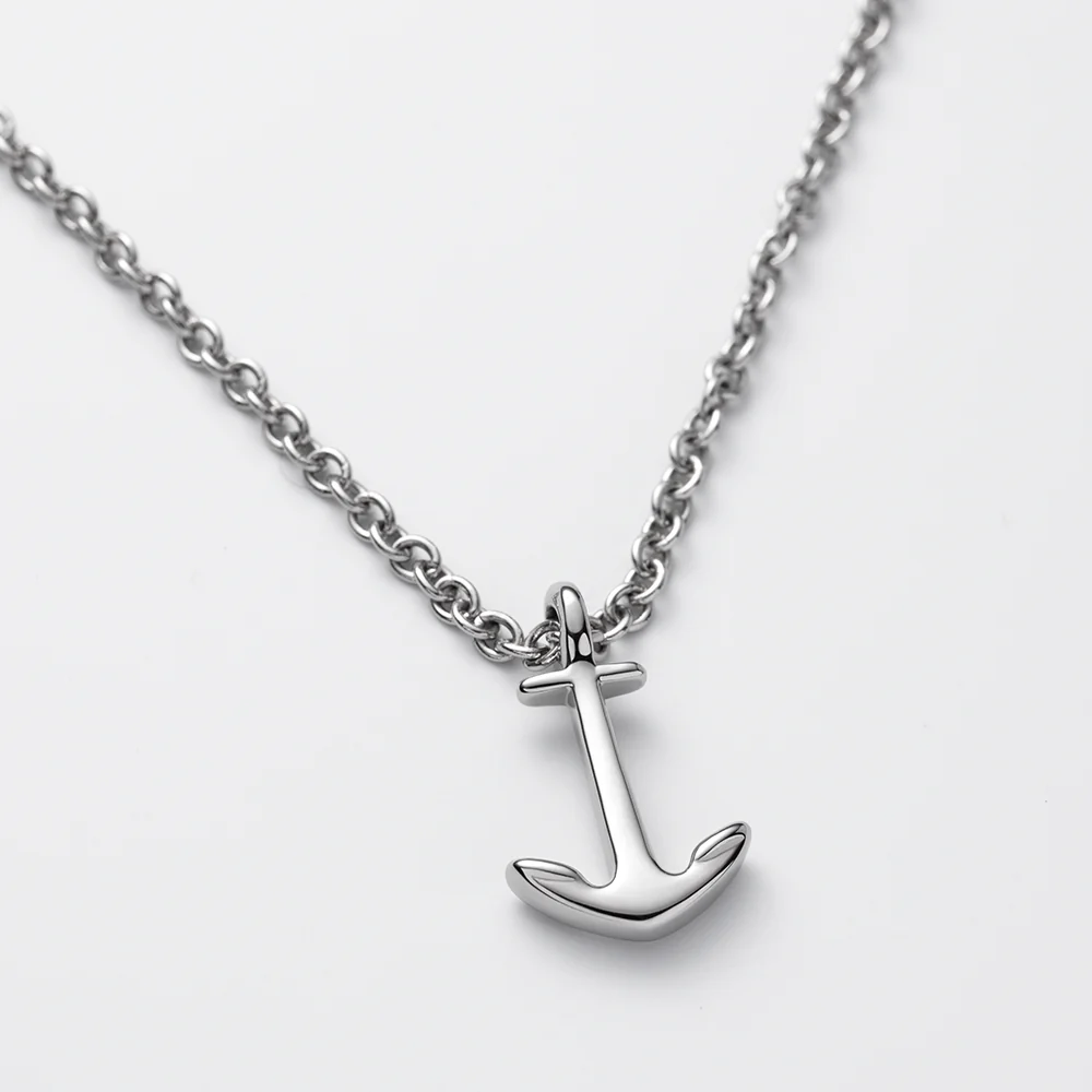 Men's Anchor Halskette Silber - Image 2