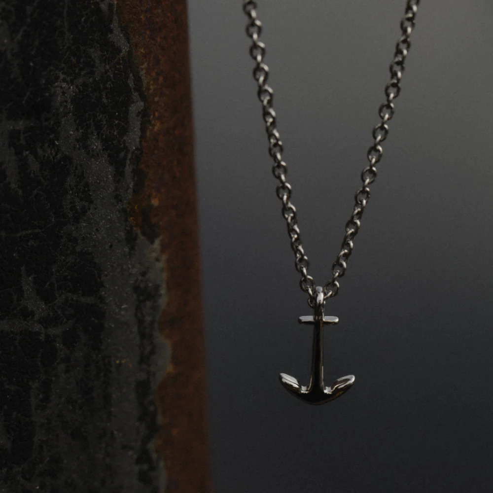Men's Anchor Halskette Silber - Image 3
