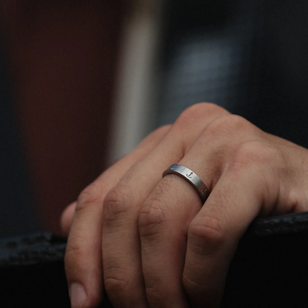 Men's Anchor Ring Silber - Image 3