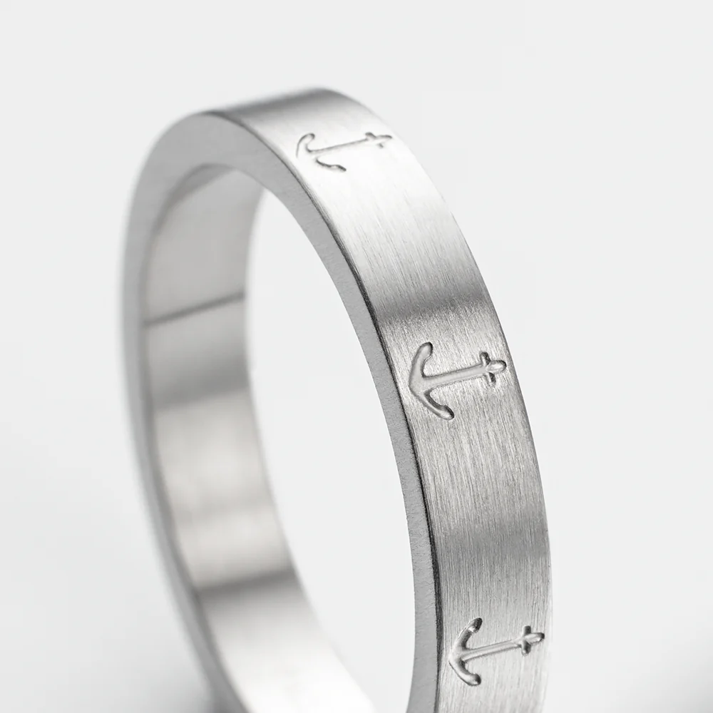 Men's Anchor Ring Silber - Image 5