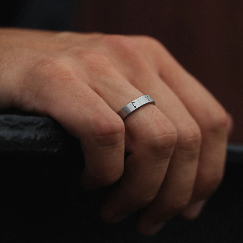 Men's Anchor Ring Silber - Image 6