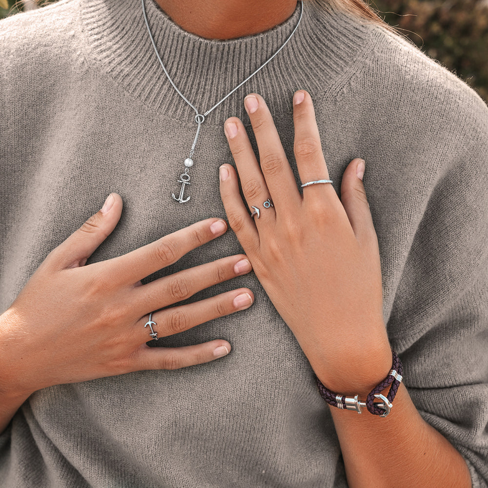 Ankerarmband Phrep Silber Dark Mauve - Image 2