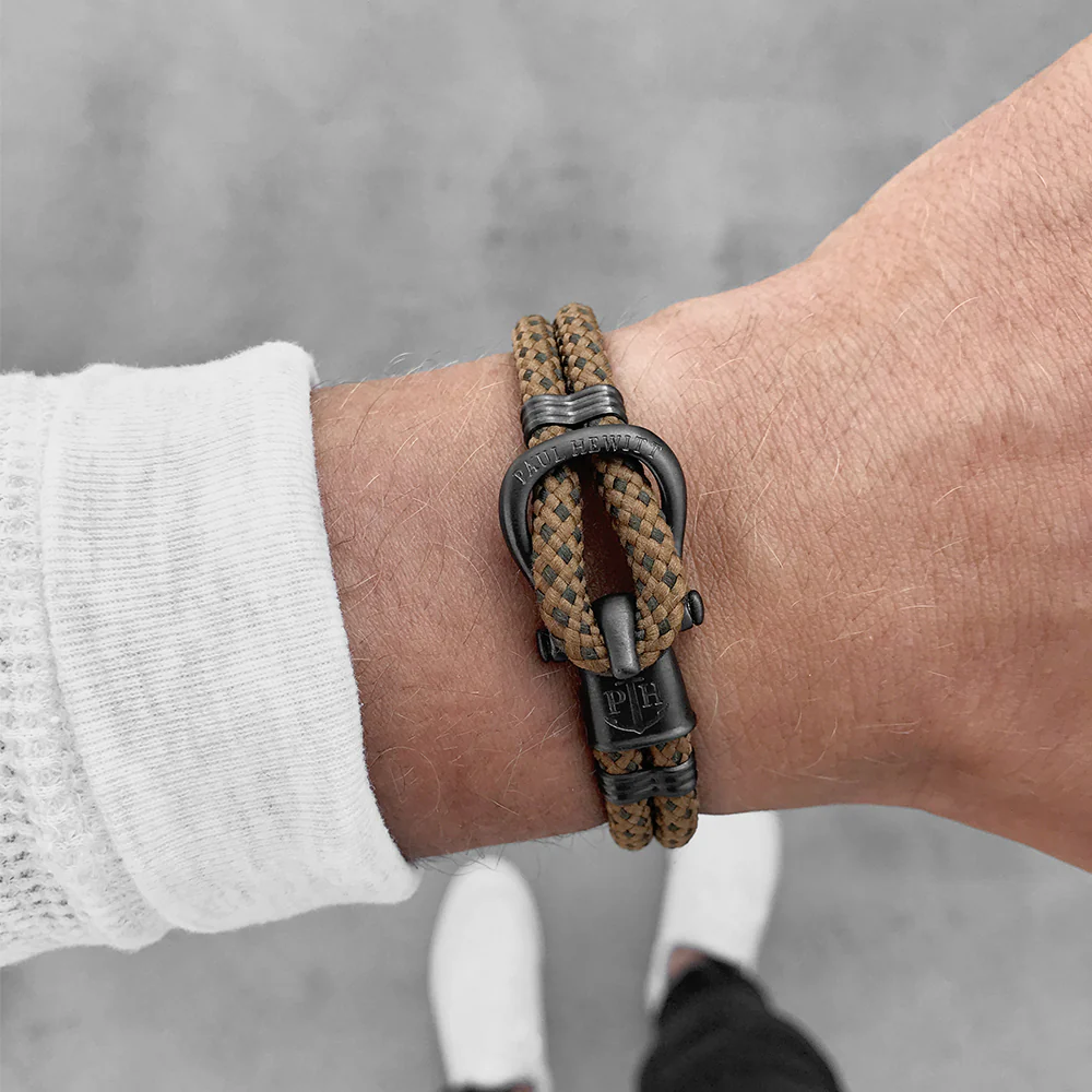 Armband Phinity Gun Metal Nylon Camel Olive - Image 3