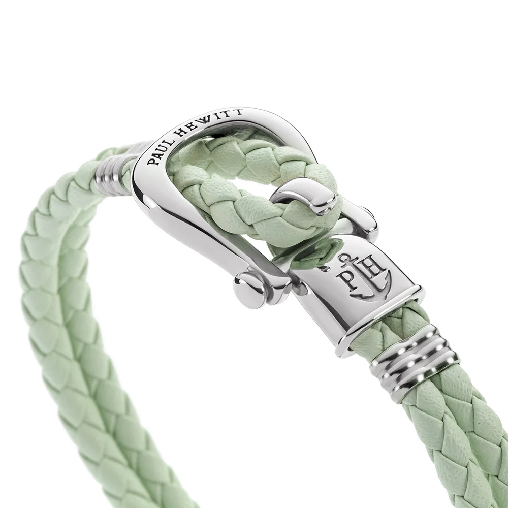 Armband Phinity Silber Leder Mint - Image 2