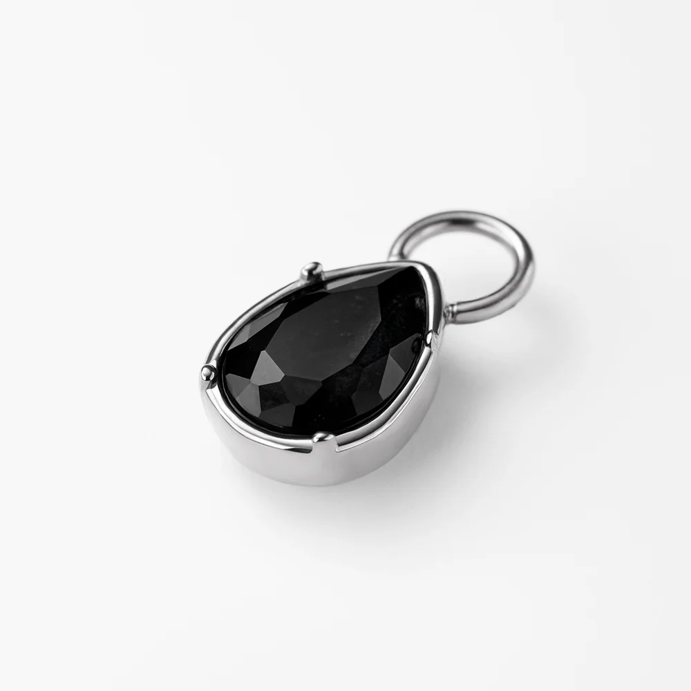 Black Stone Charm Silber - Image 2