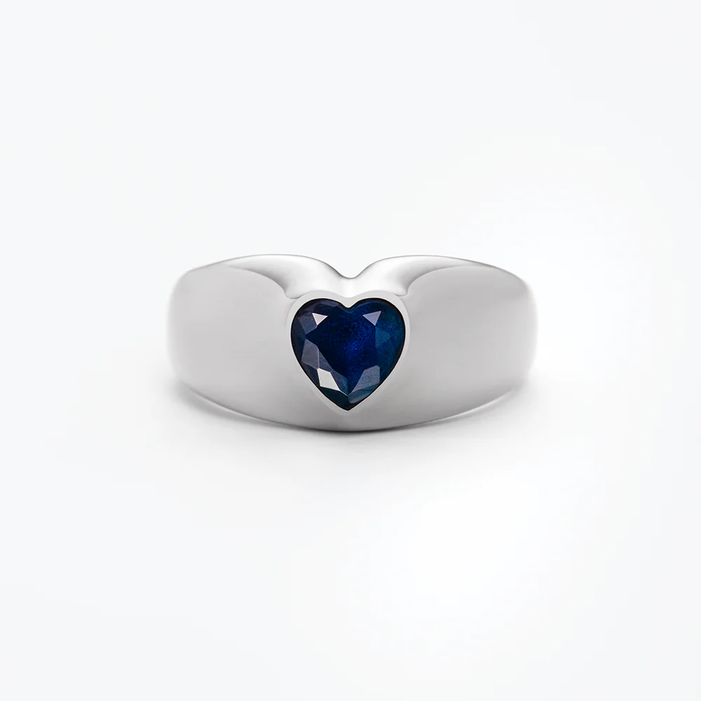 Bold Heart Ring Silber - Image 2