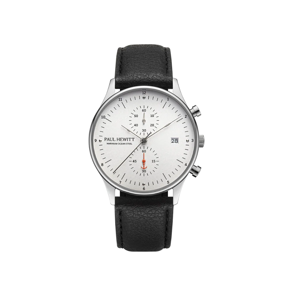 Chrono Quartz Leder black