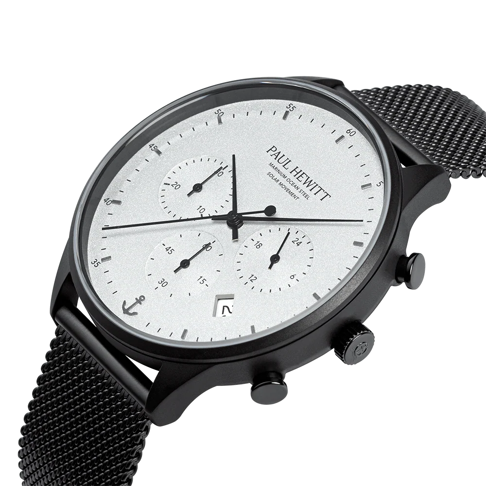 Chrono Uhr Schwarz Weiß - Image 3