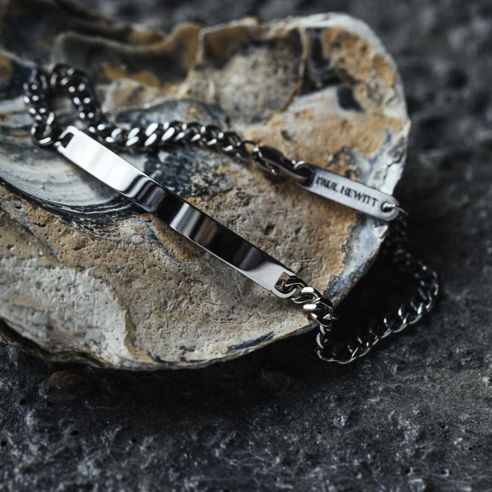 Men's Engravable ID Armkette Silber - Image 10