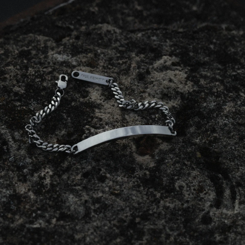 Men's Engravable ID Armkette Silber - Image 8
