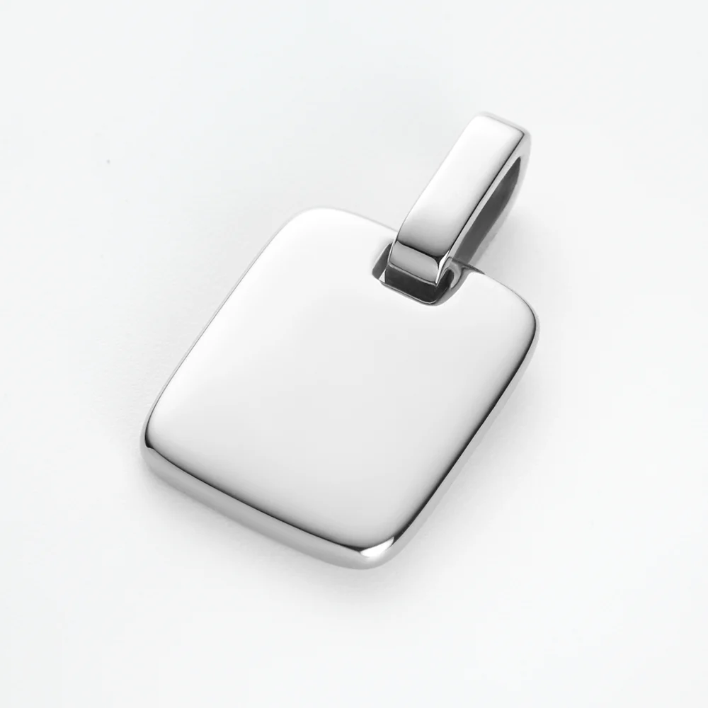 Engravable Plate Pendant Silber - Image 3