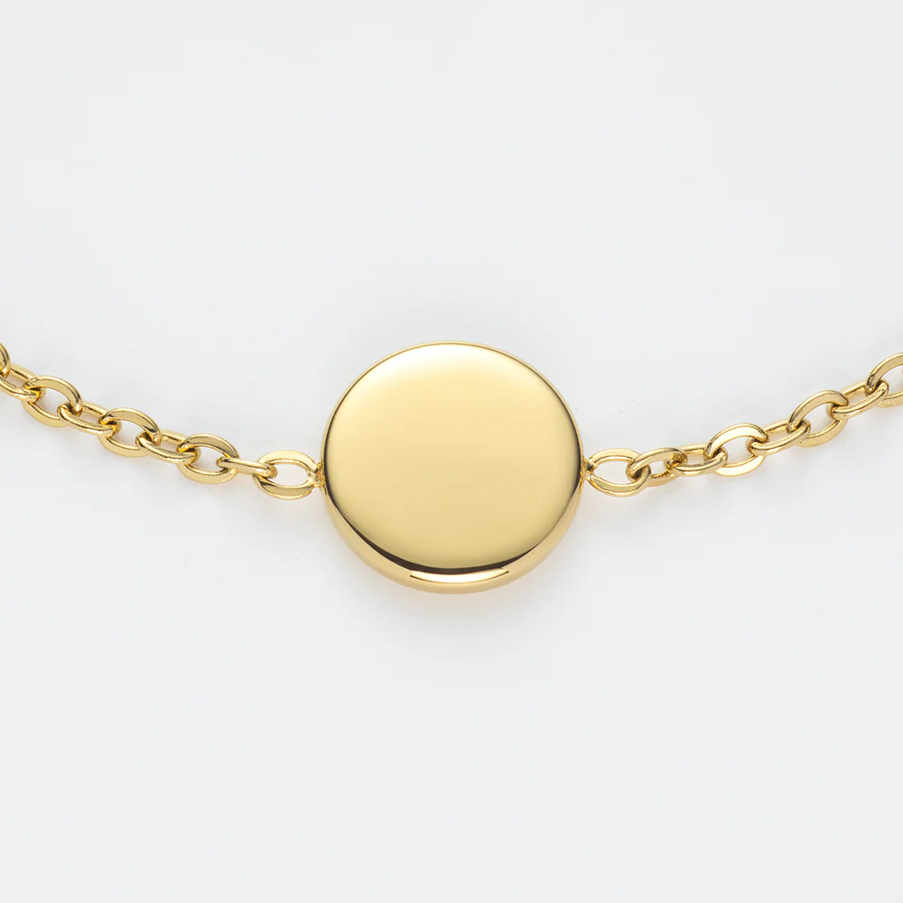 Engravable Round Armkette Gold - Image 4