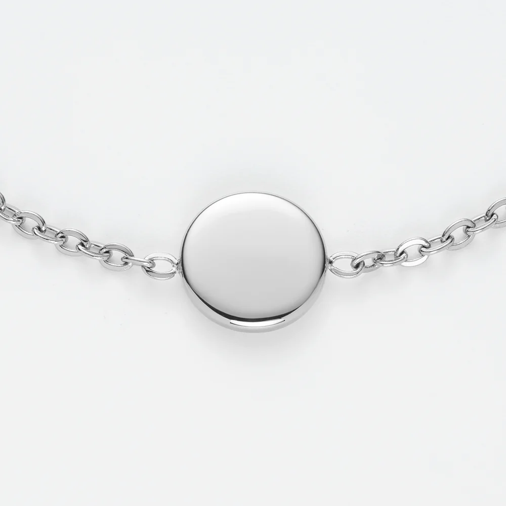 Engravable Round Armkette Silber - Image 4