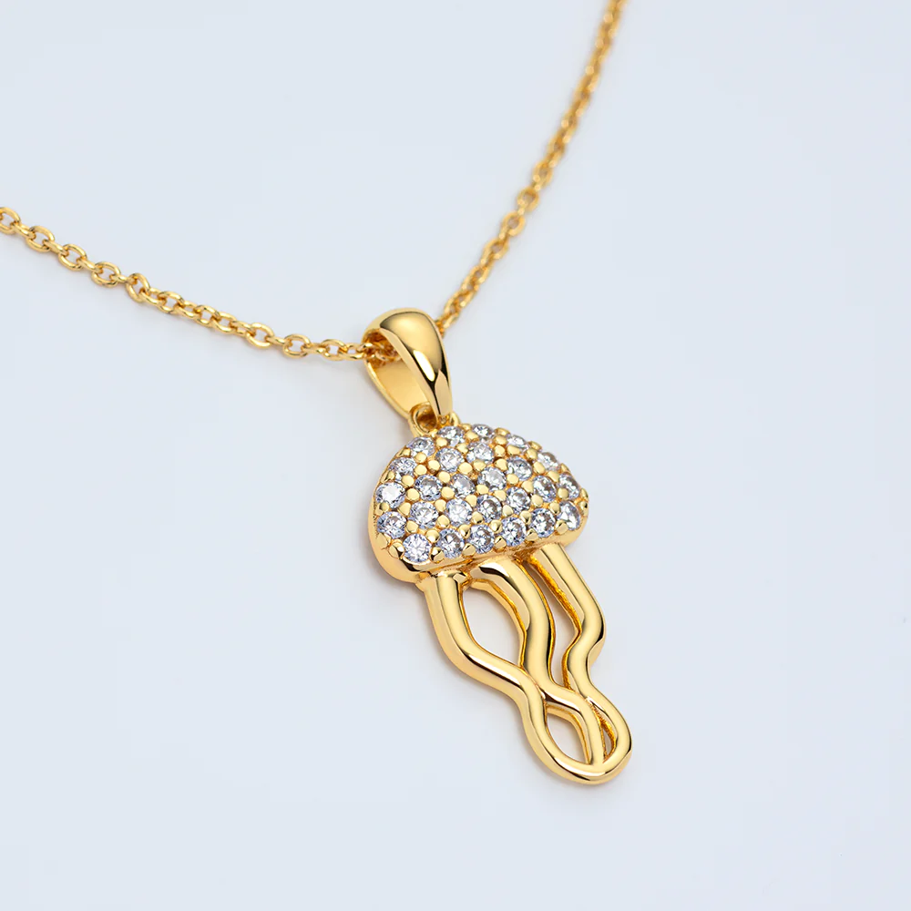 Jellyfish Halskette gold vermeil - Image 3