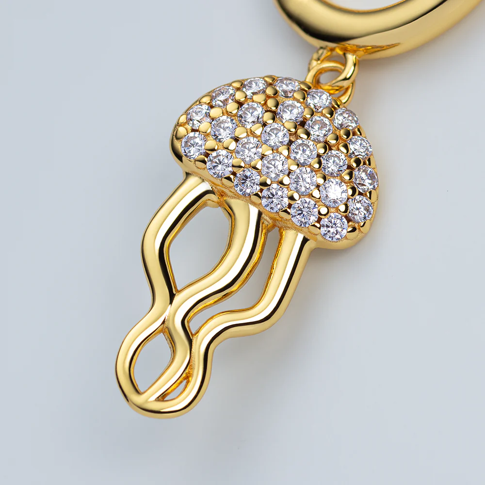 Jellyfish Hoops gold vermeil - Image 3