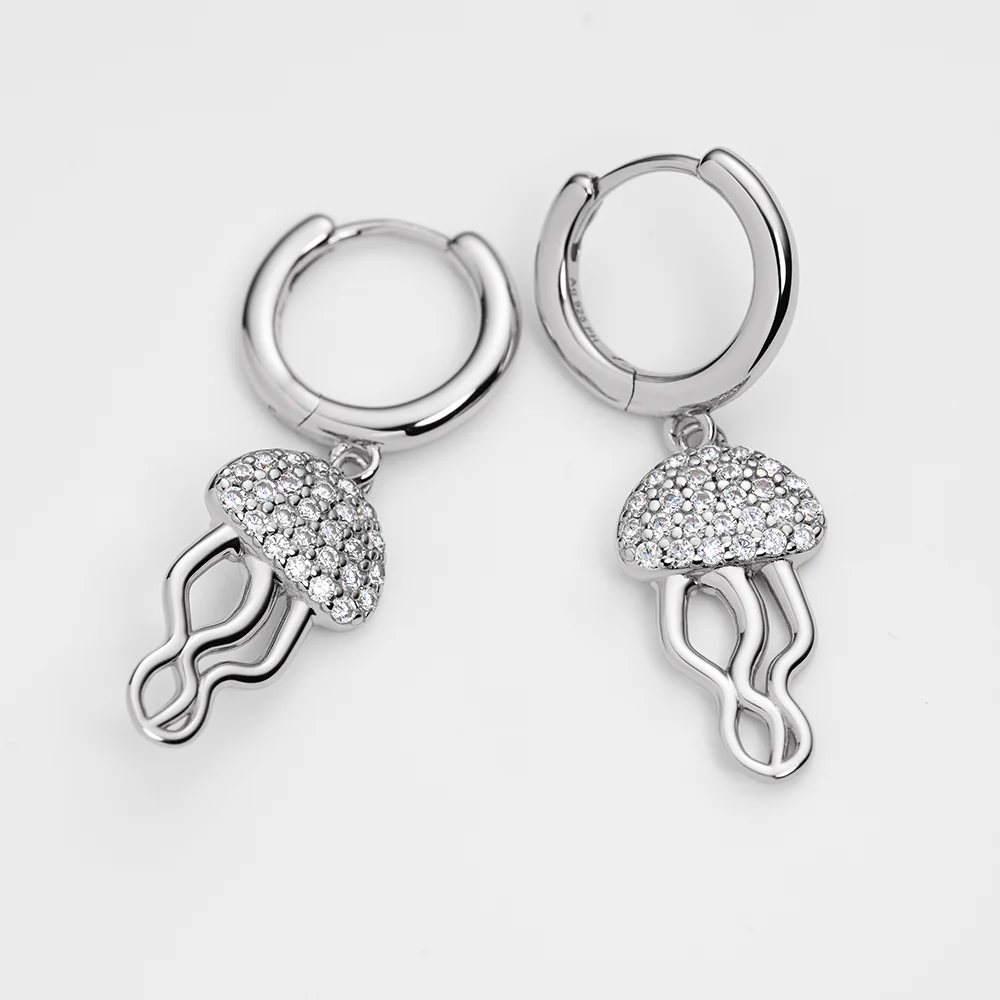 Jellyfish Hoops pure silver - Image 3