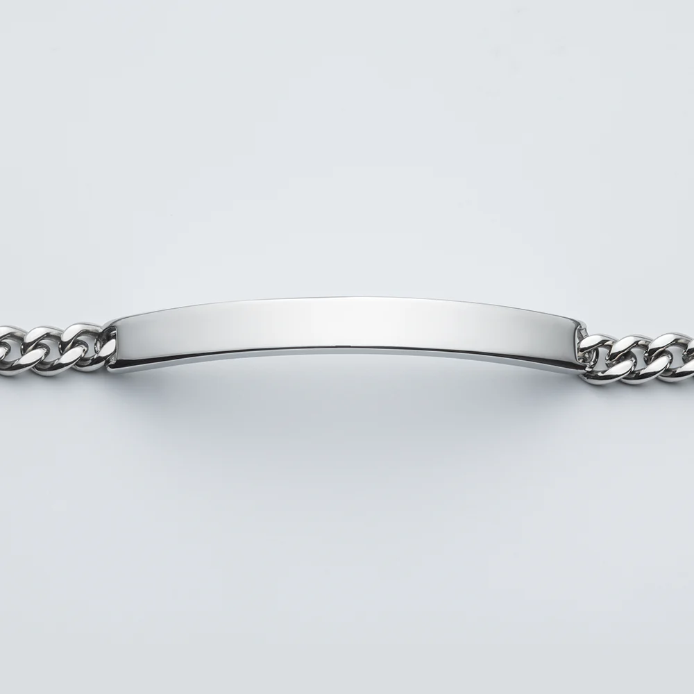 Men's ID Armkette Bold Silber - Image 5
