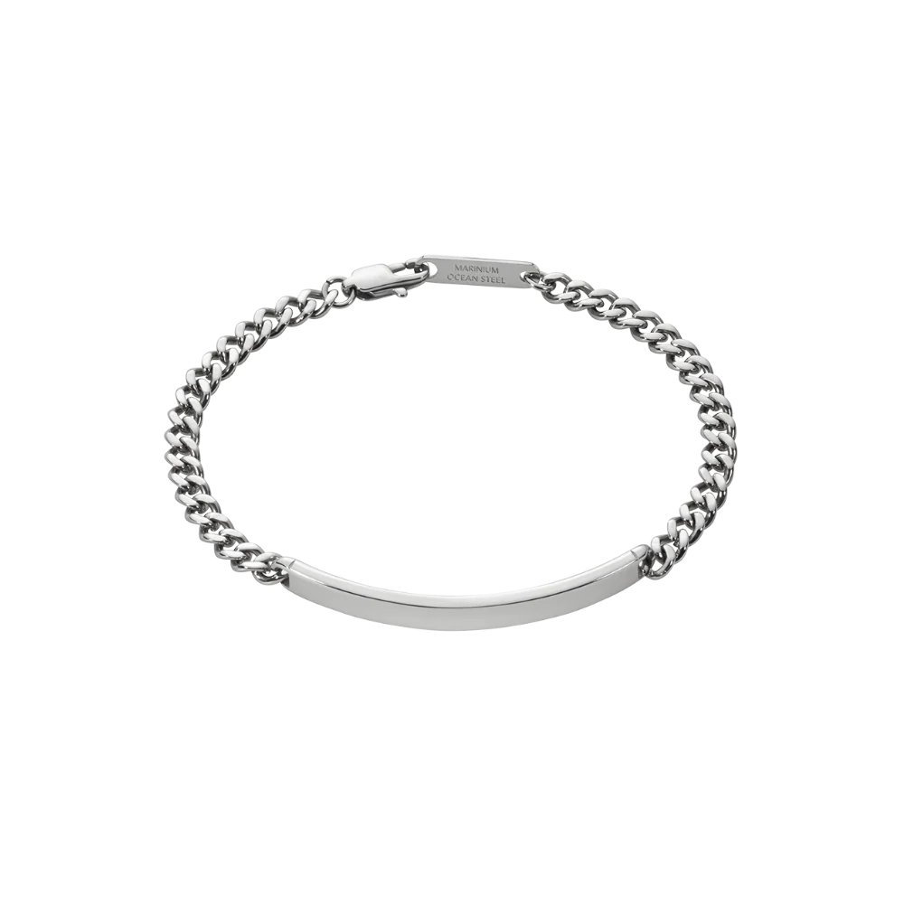 Men's ID Armkette Medium Silber - Image 4