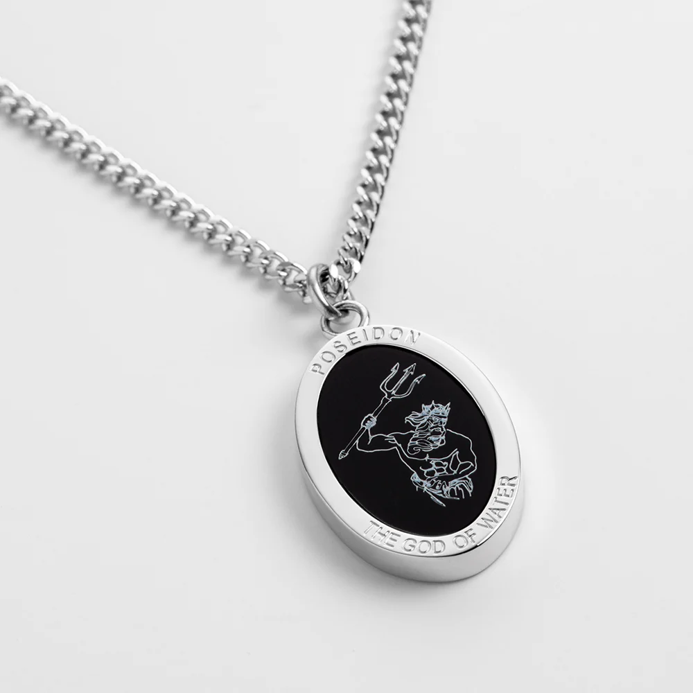 Men's Poseidon Halskette Silber - Image 2