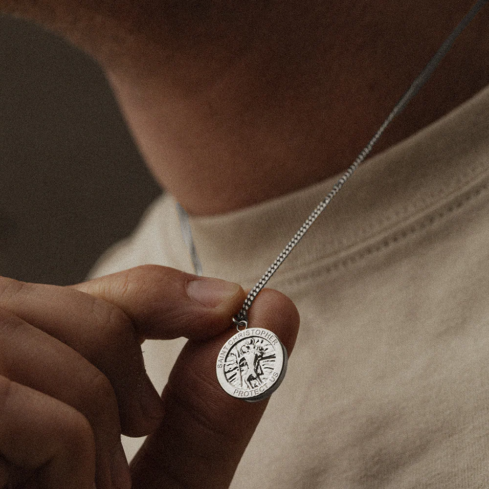 Men's St. Christopher Halskette Silber - Image 4