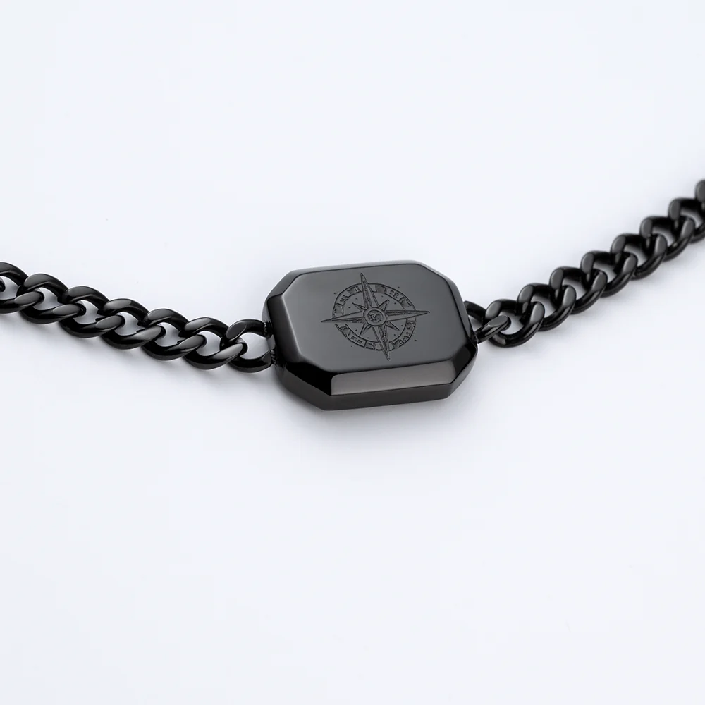Men's Windrose II Halskette Schwarz - Image 3
