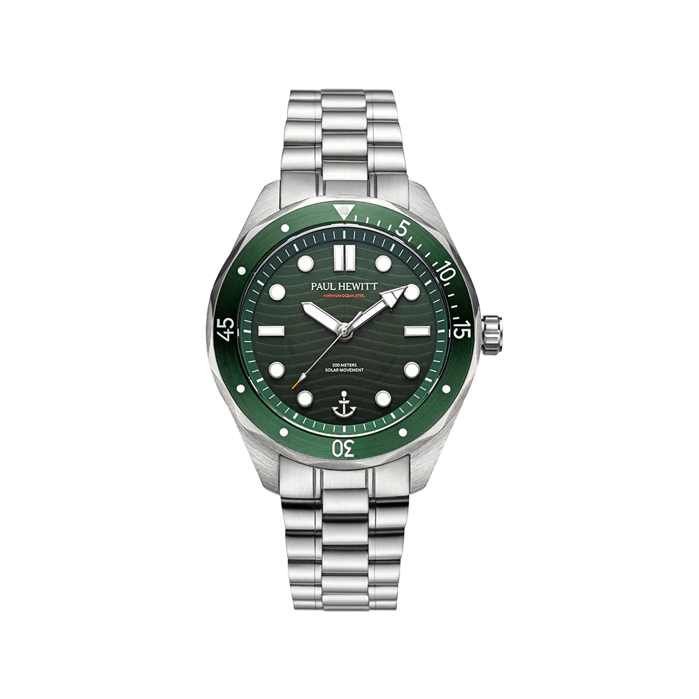 Ocean Diver Multilink Uhr Silber Grün