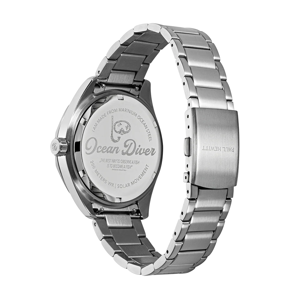 Ocean Diver Uhr Silber Blau - Image 4