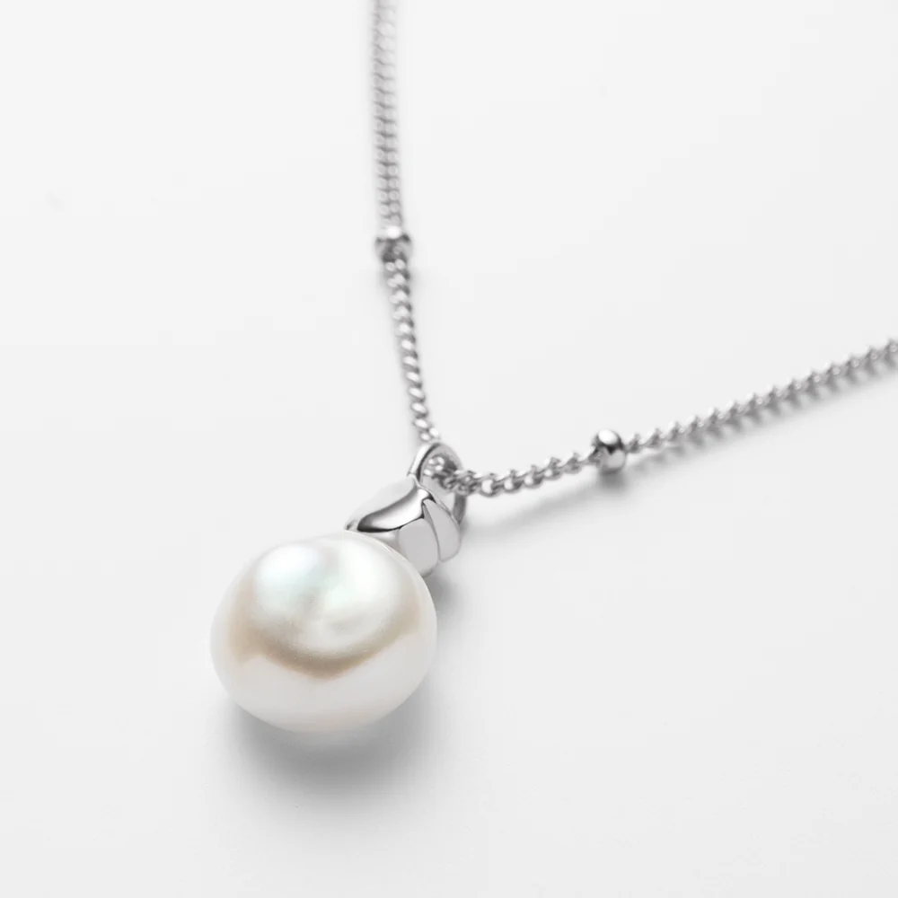 Ocean Pearl Halskette Silber - Image 3