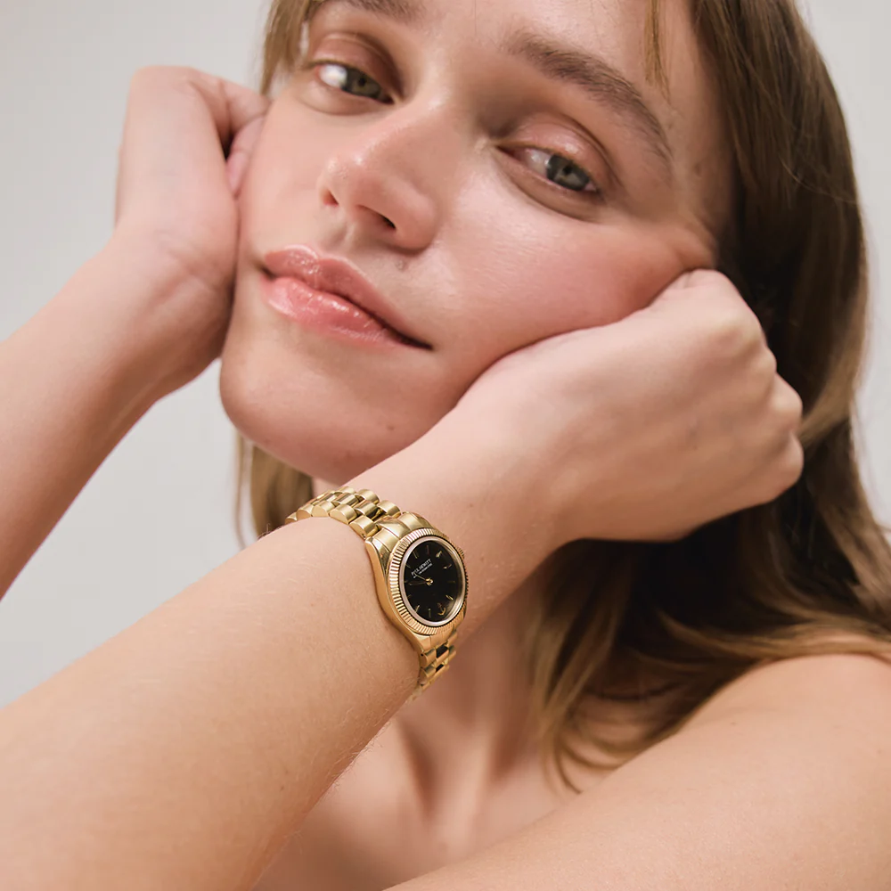 Petit Soleil Round Uhr Gold Schwarz - Image 2