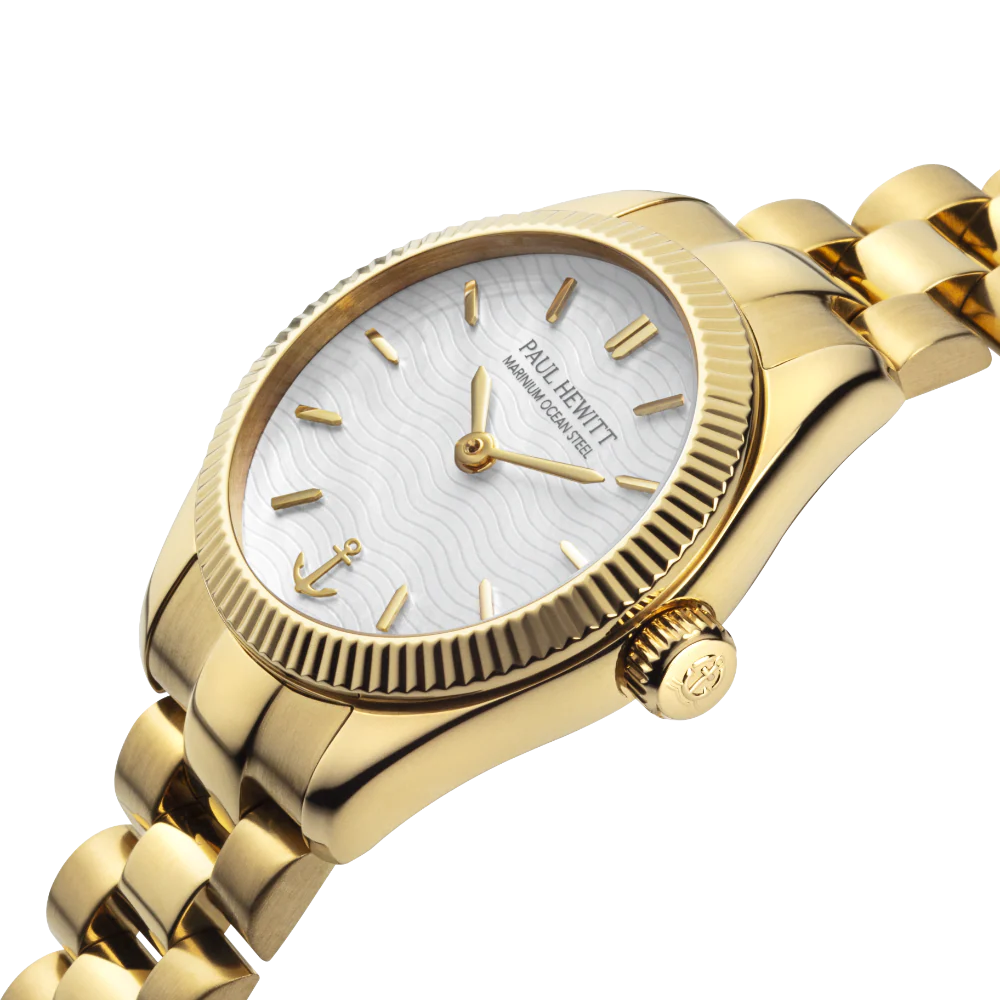 Petit Soleil Round Uhr Gold Weiß - Image 4