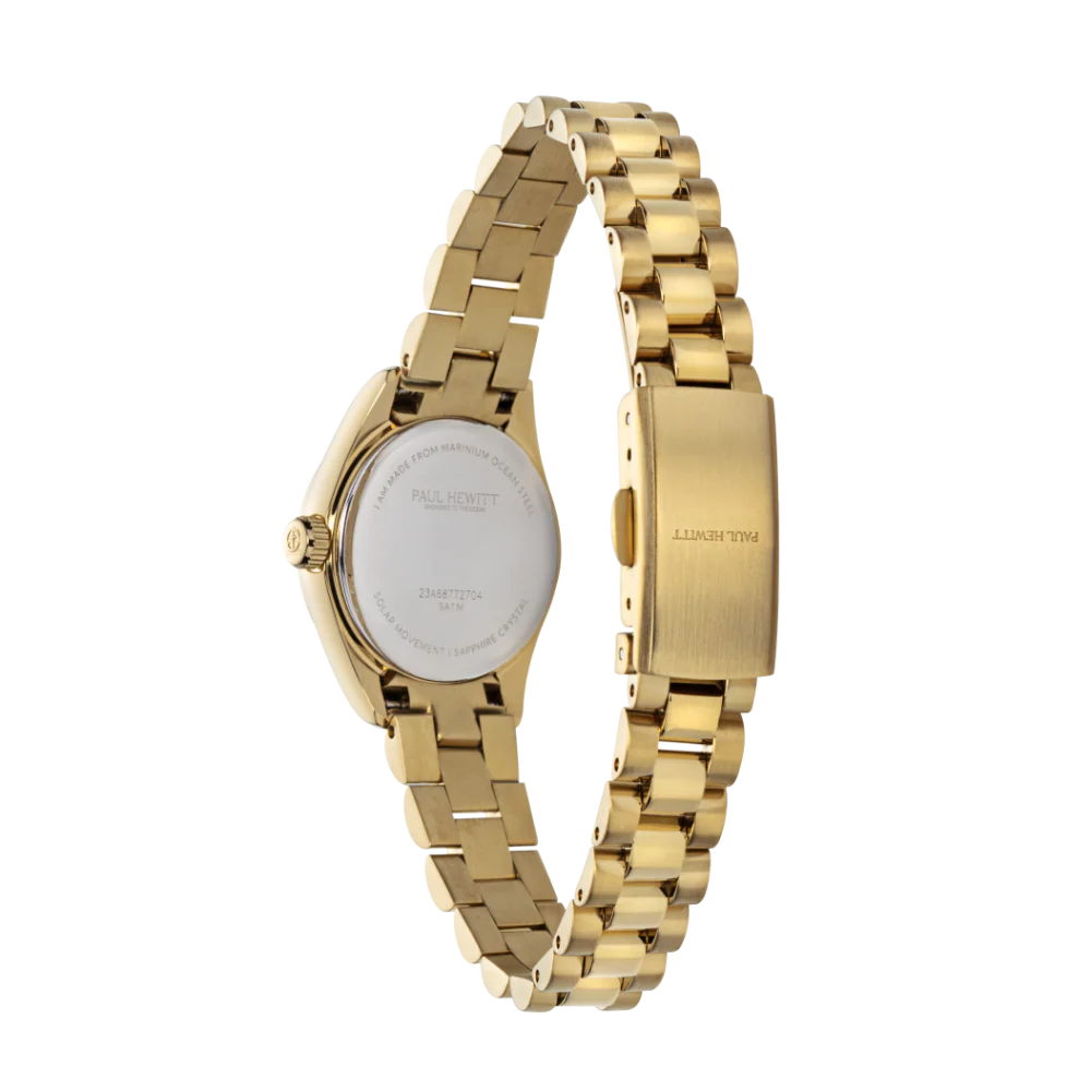 Petit Soleil Round Uhr Gold Weiß Crystal - Image 5