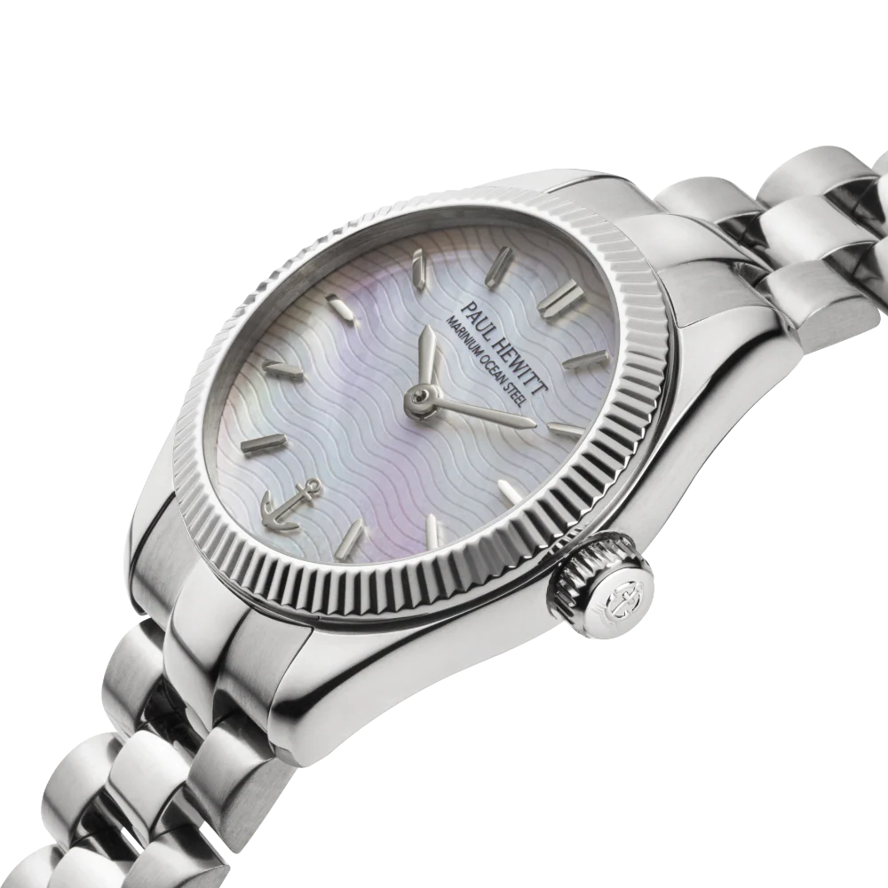 Petit Soleil Round Uhr Silber Pearl - Image 3
