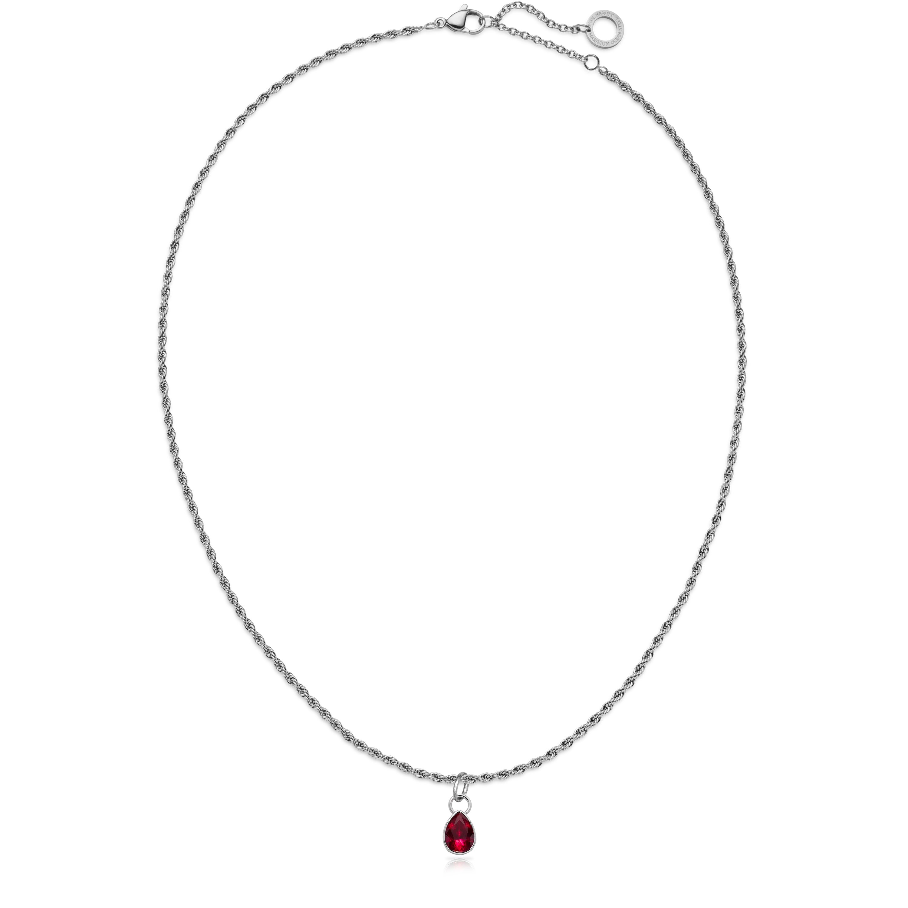 Red Stone Charm Silber - Image 4