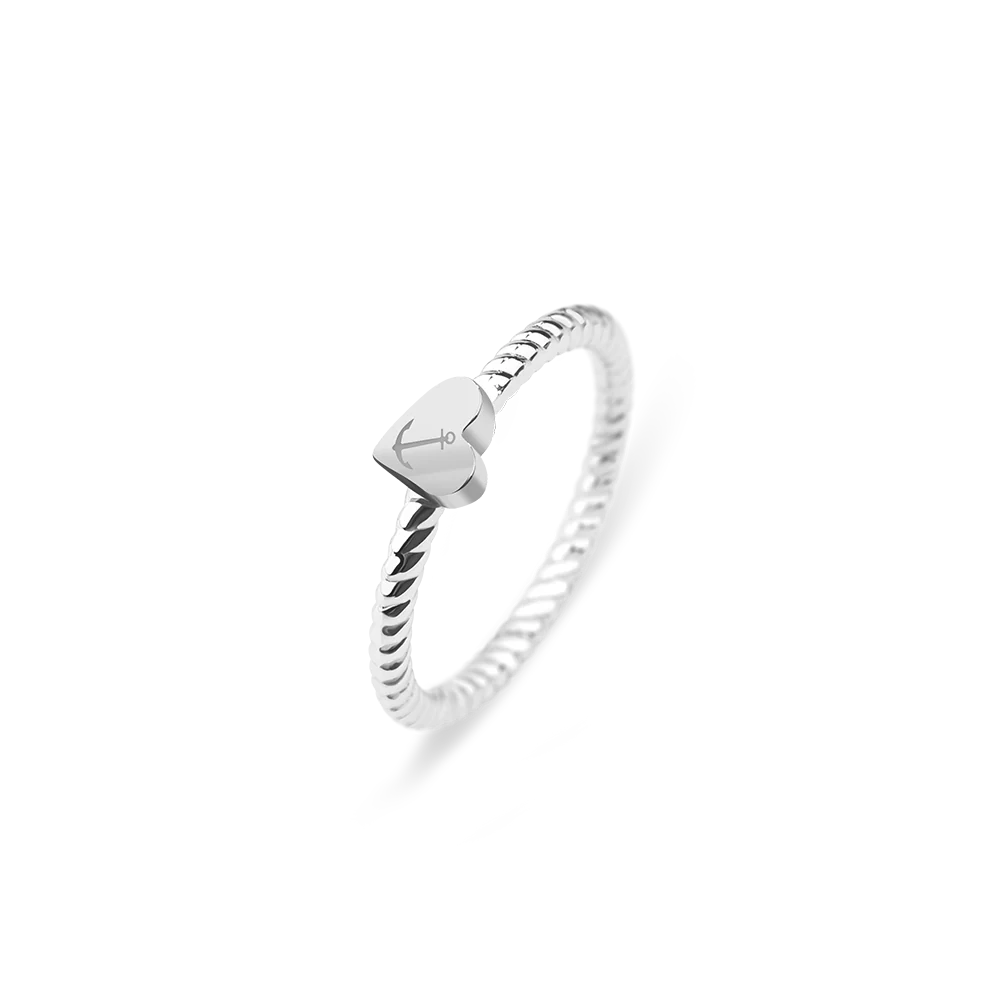 Ring Anchor Love Silber