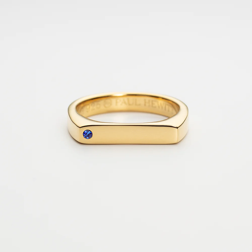 Ring Signet Brilliant Cut Gold - Image 2