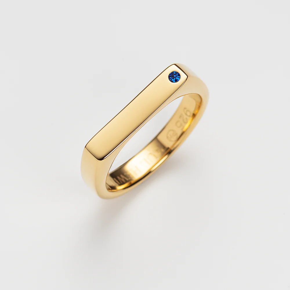Ring Signet Brilliant Cut Gold - Image 3