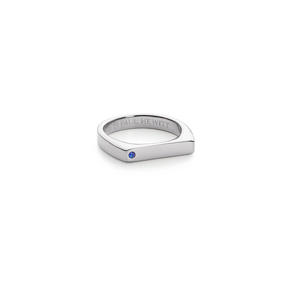 Ring Signet Brilliant Cut Silber