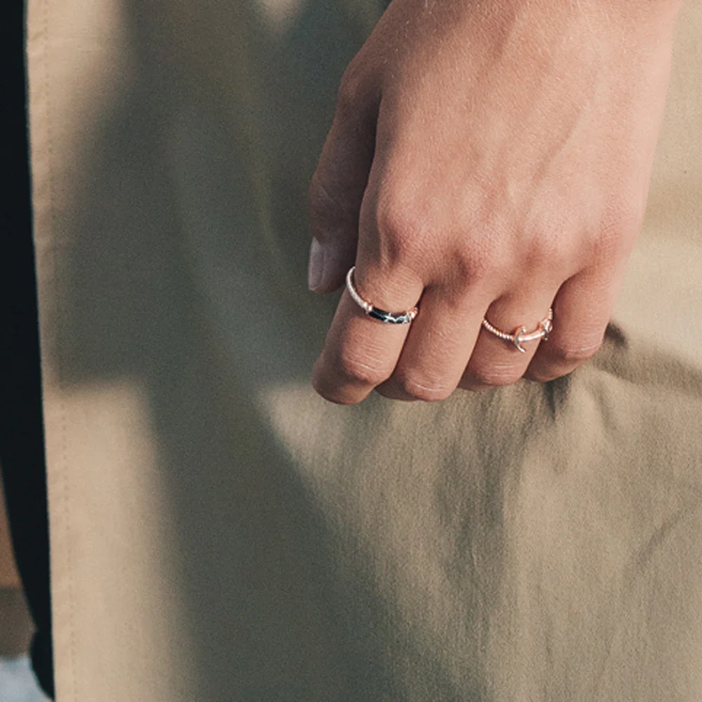Ring Starboard Roségold Black Marble - Image 3