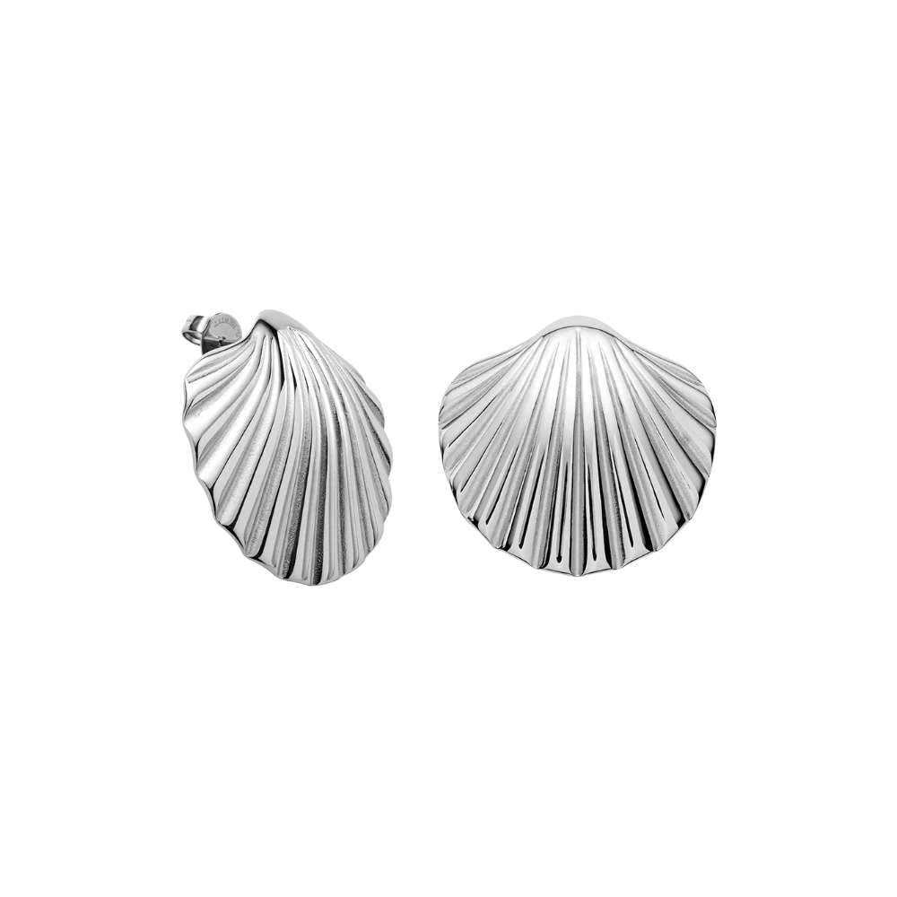 Scallop Big Ohrring Silber