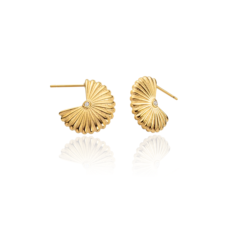 Scallop Ohrstecker Gold