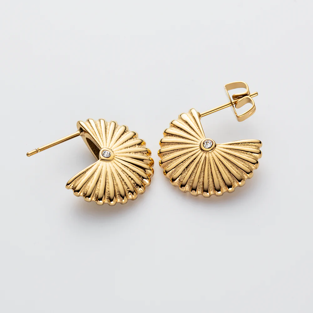 Scallop Ohrstecker Gold - Image 4