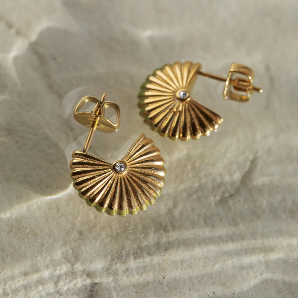 Scallop Ohrstecker Gold - Image 5