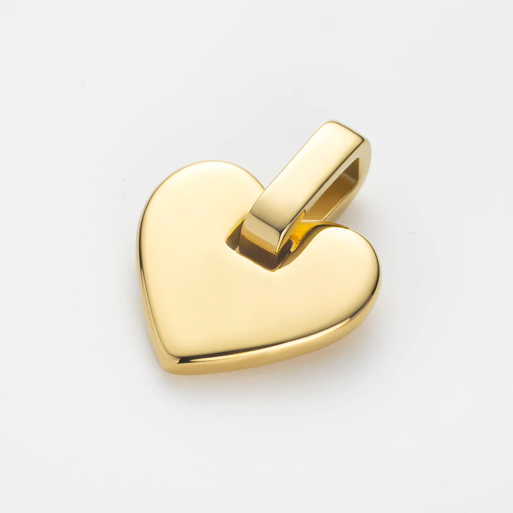 Engravable Heart Pendant Gold - Image 4
