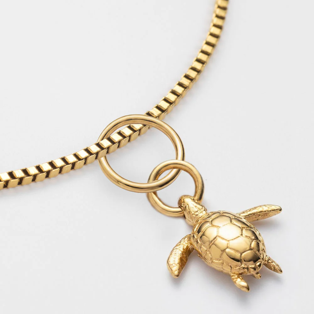 Set Turtle Charm und Halskette Gold - Image 7
