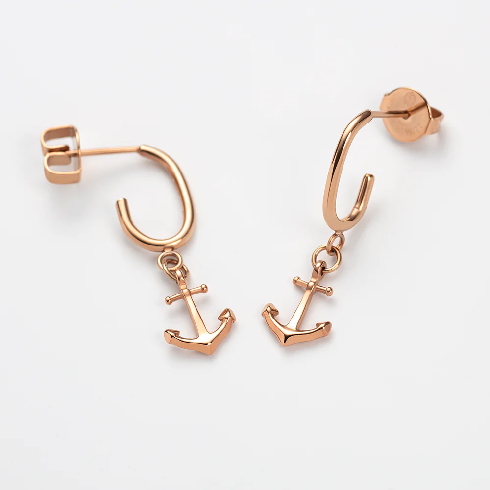 The Anchor II Hoops Ohrring Roségold - Image 2