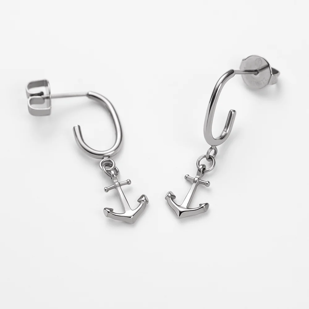The Anchor II Hoops Ohrring Silber - Image 3