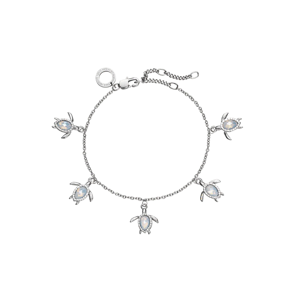 Turtle Armkette White Breeze Silber