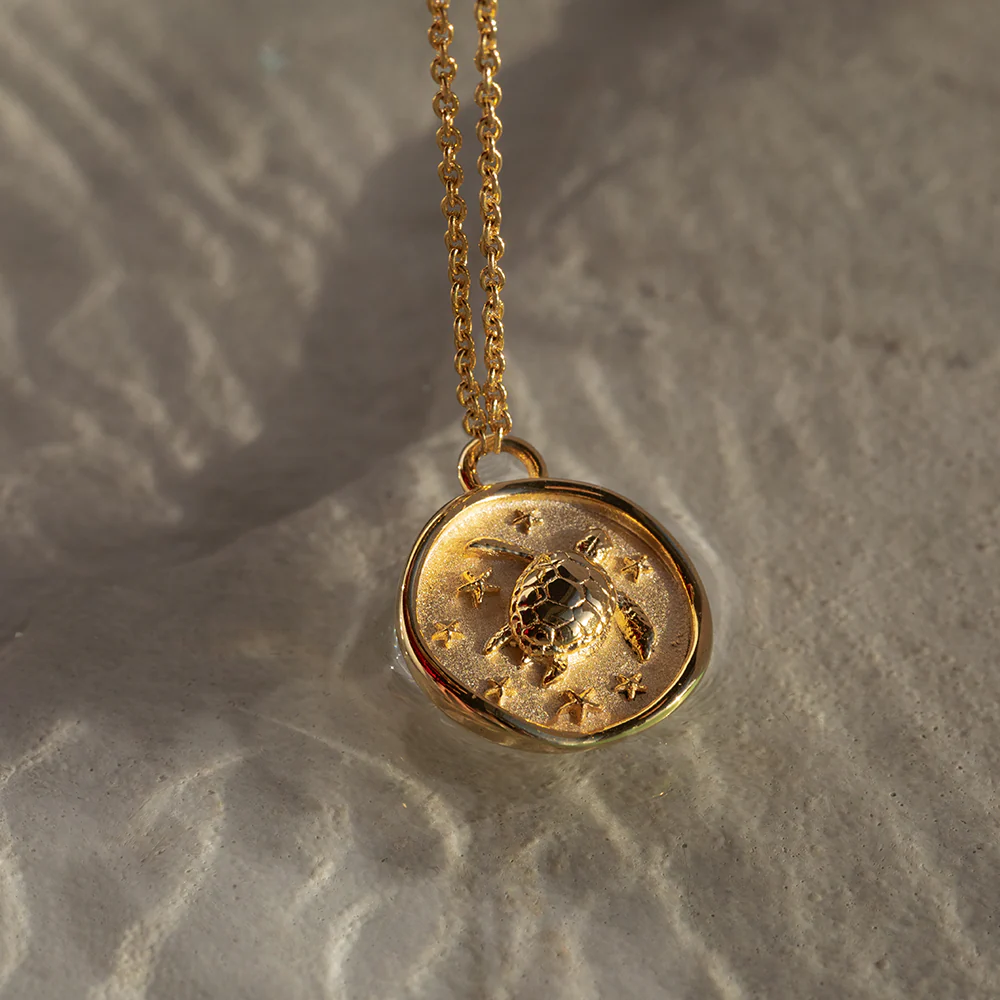 Turtle Coin Halskette Gold - Image 3