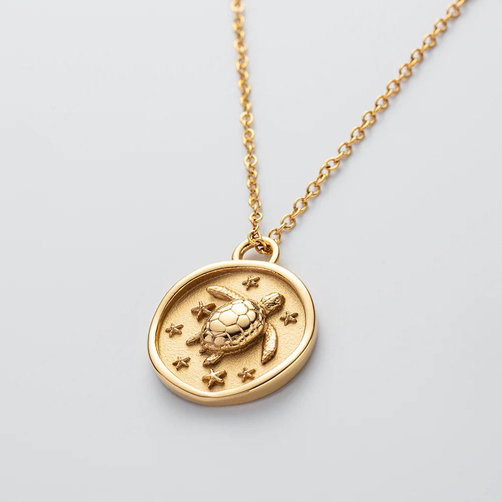 Turtle Coin Halskette Gold - Image 4