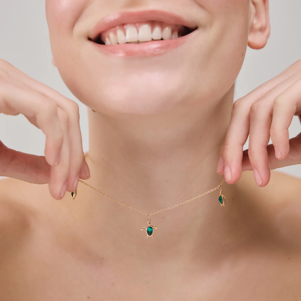 Turtle Halskette Aquamarine Roségold - Image 3